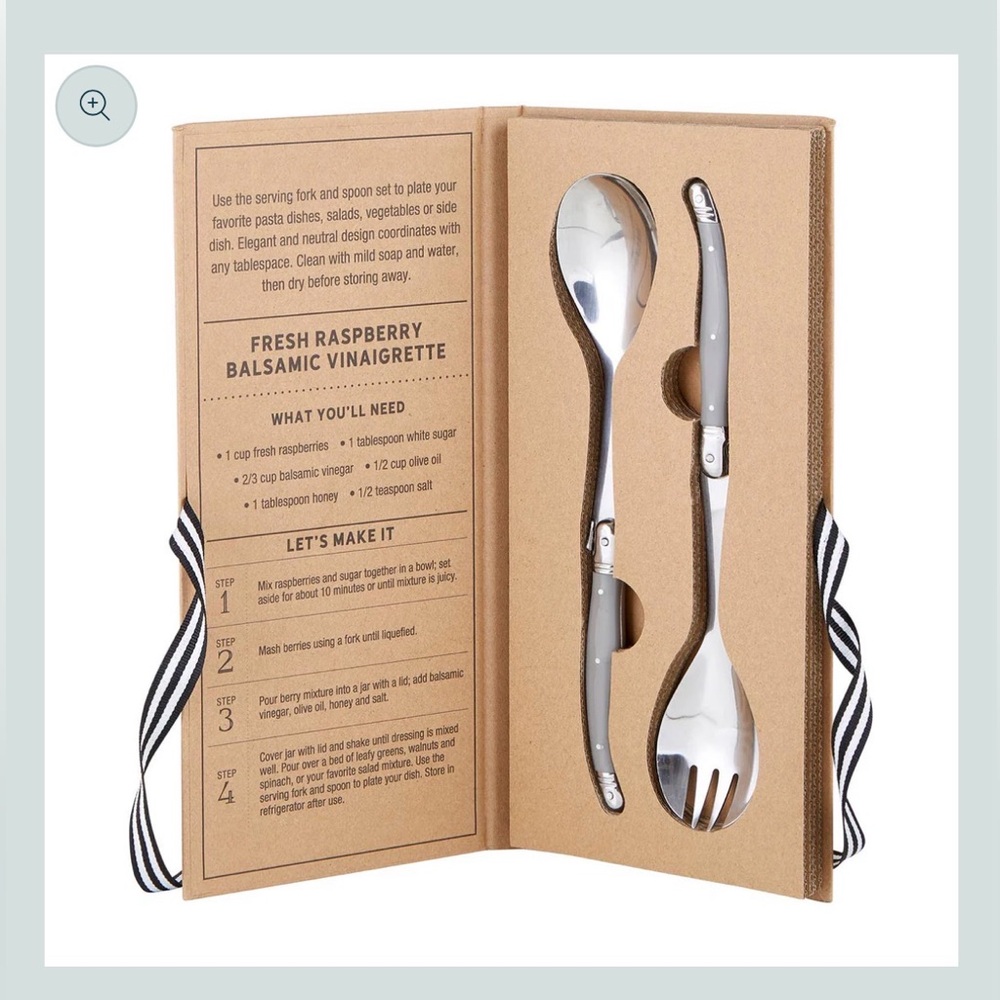 Salad Serving Book Set - Silver